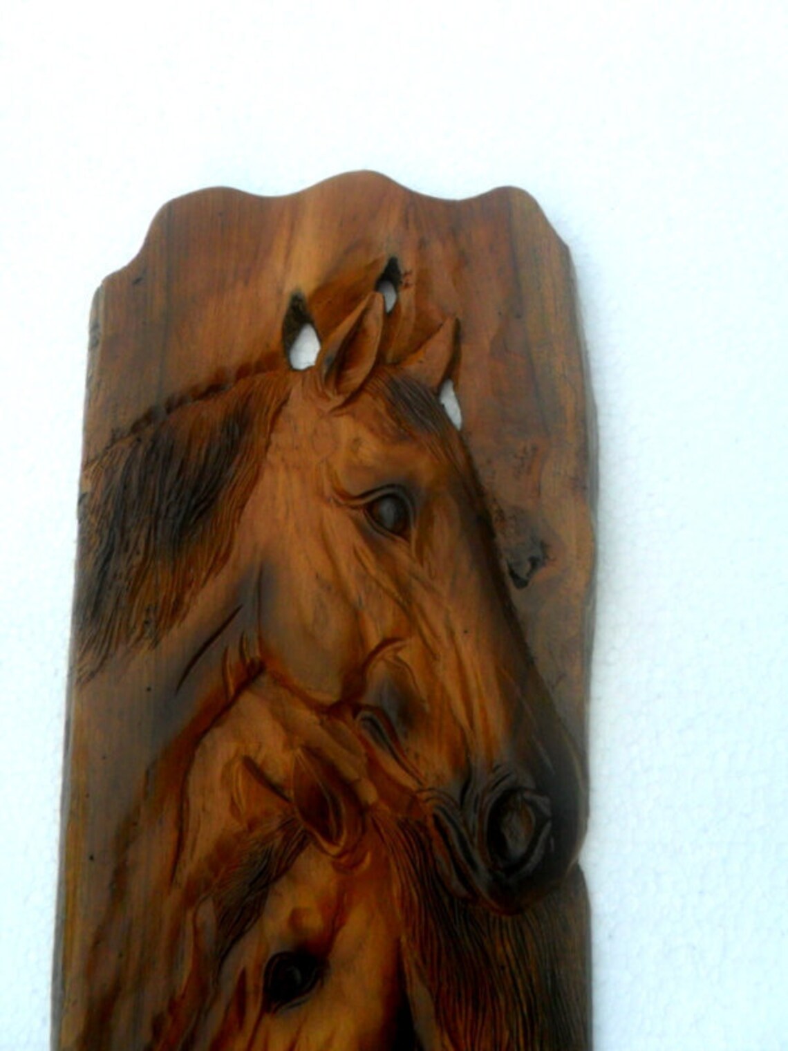 Horse Head Wood Carving Natural Teak Wood Hand Carved Horse Etsy