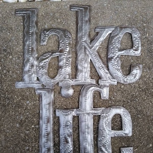 14x11" Lake Life Haitian Metal Wall Art