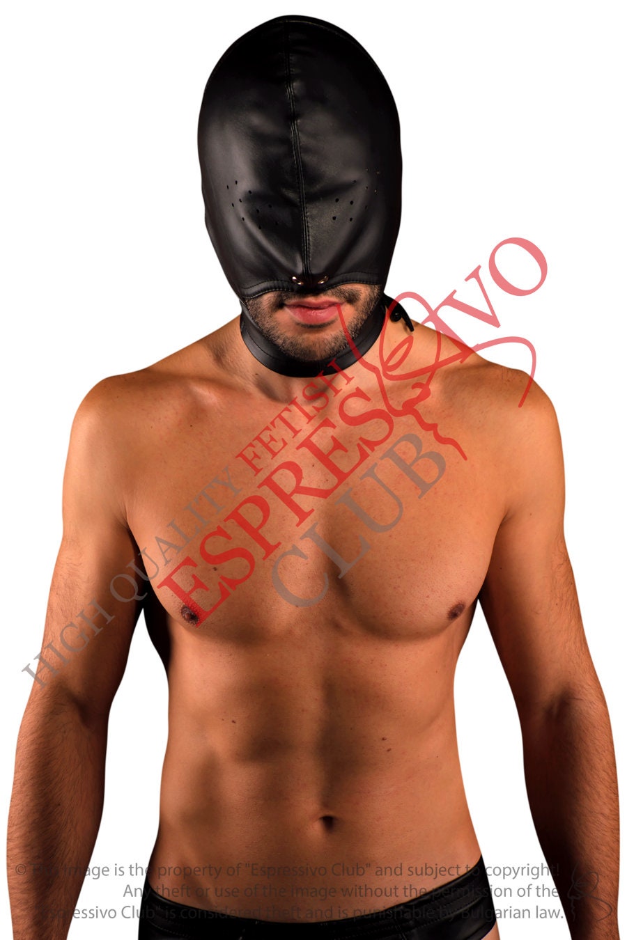 Bondage set of tight BDSM hood with leather blindfold & muffle gag –  EspressivoClub