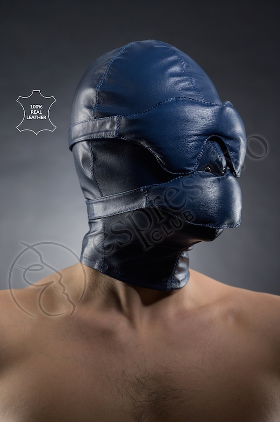 Real Leather BDSM Restraints - Hood and Leather Lined Face Mask –  EspressivoClub