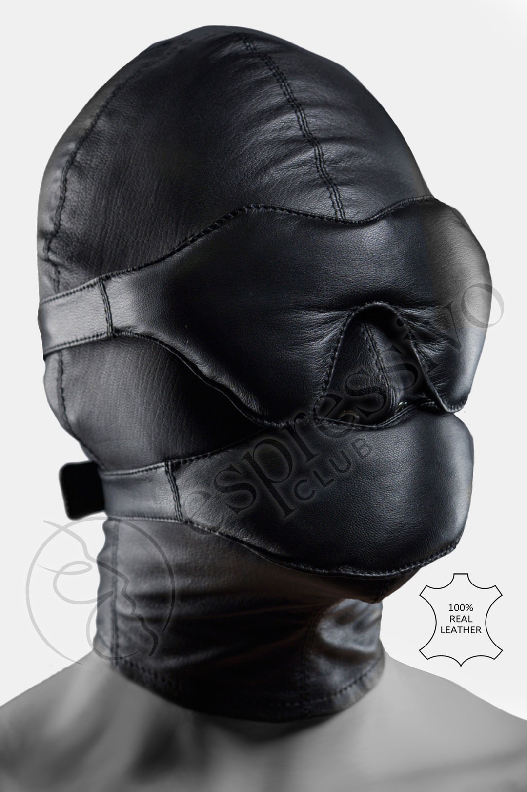 Masque Bâillon En Faux Cuir Avec Bandeau - Accessoire BDSM