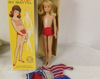 1960s Era Mattel Skipper's Friend Blonde SKOOTER Doll with Box #1040