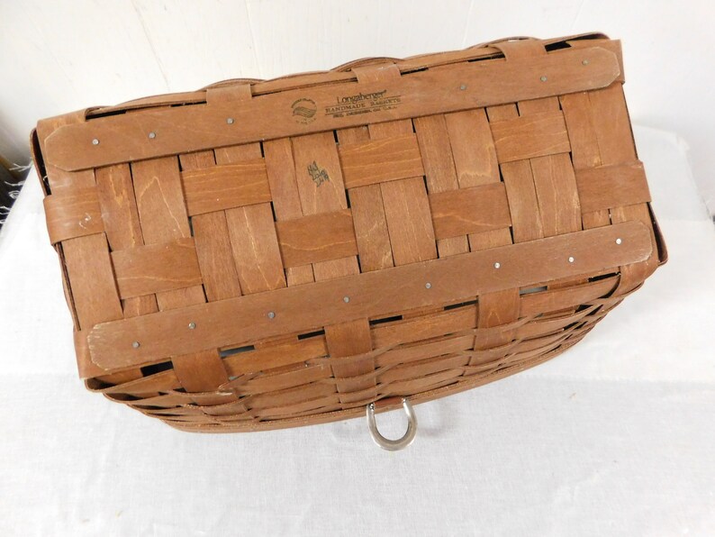 Longaberger Large Slant Style Desktop Basket Dark Brown Etsy