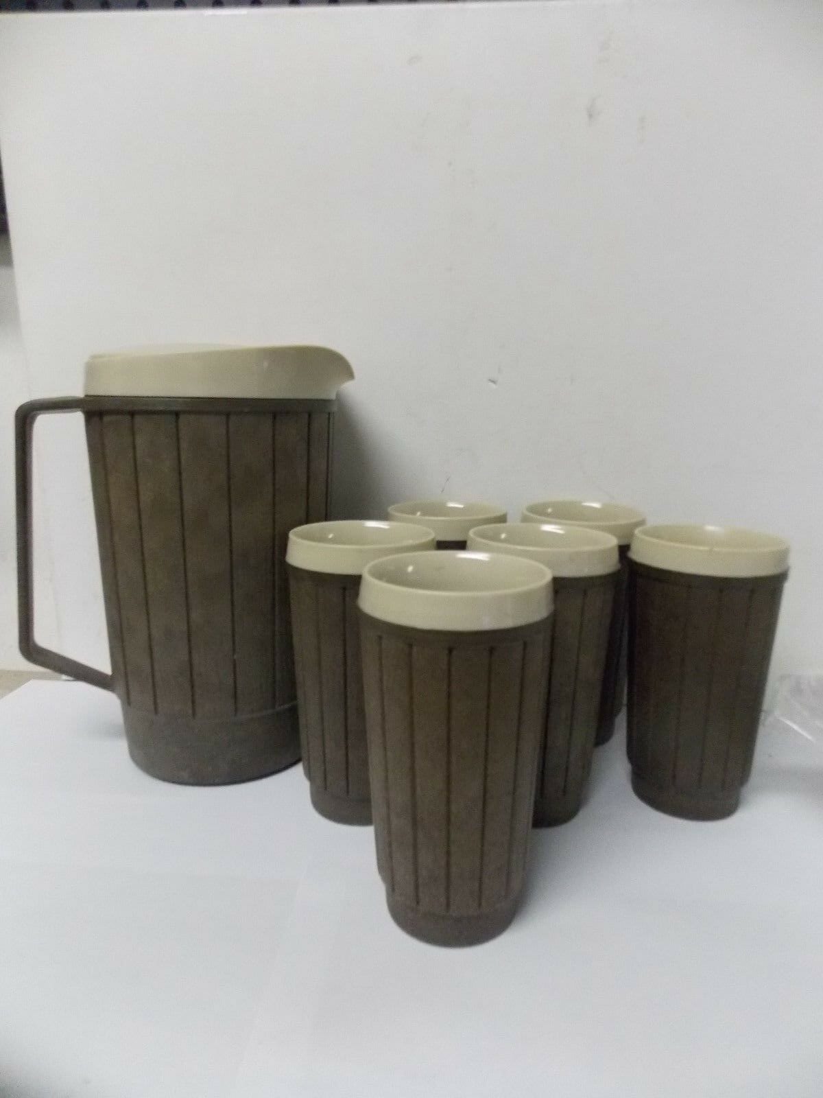 Rubbermaid Woodbine Pitcher & 6 Tumbler Set 