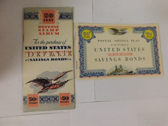 1942 Postal Savings Plan United States Defense Savings Bonds Books