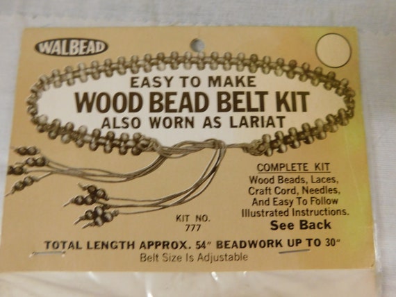 1970s Era Walbead Wood Bead Belt Kit NEW / Old St… - image 2