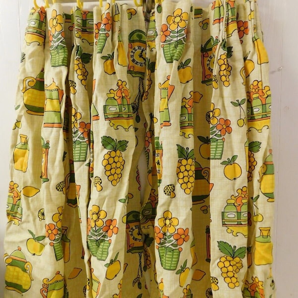 Retro Kitchen Curtains Etsy