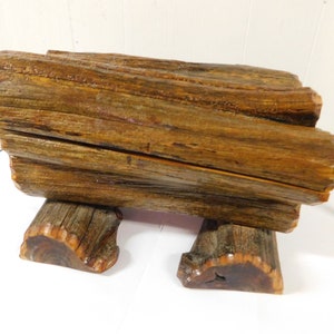 Handmade Red Cedar Log Box Jewelry Trinket Storage 13 &quot; x 10 &quot;