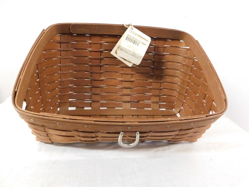 Longaberger Large Slant Style Desktop Basket Dark Brown Etsy