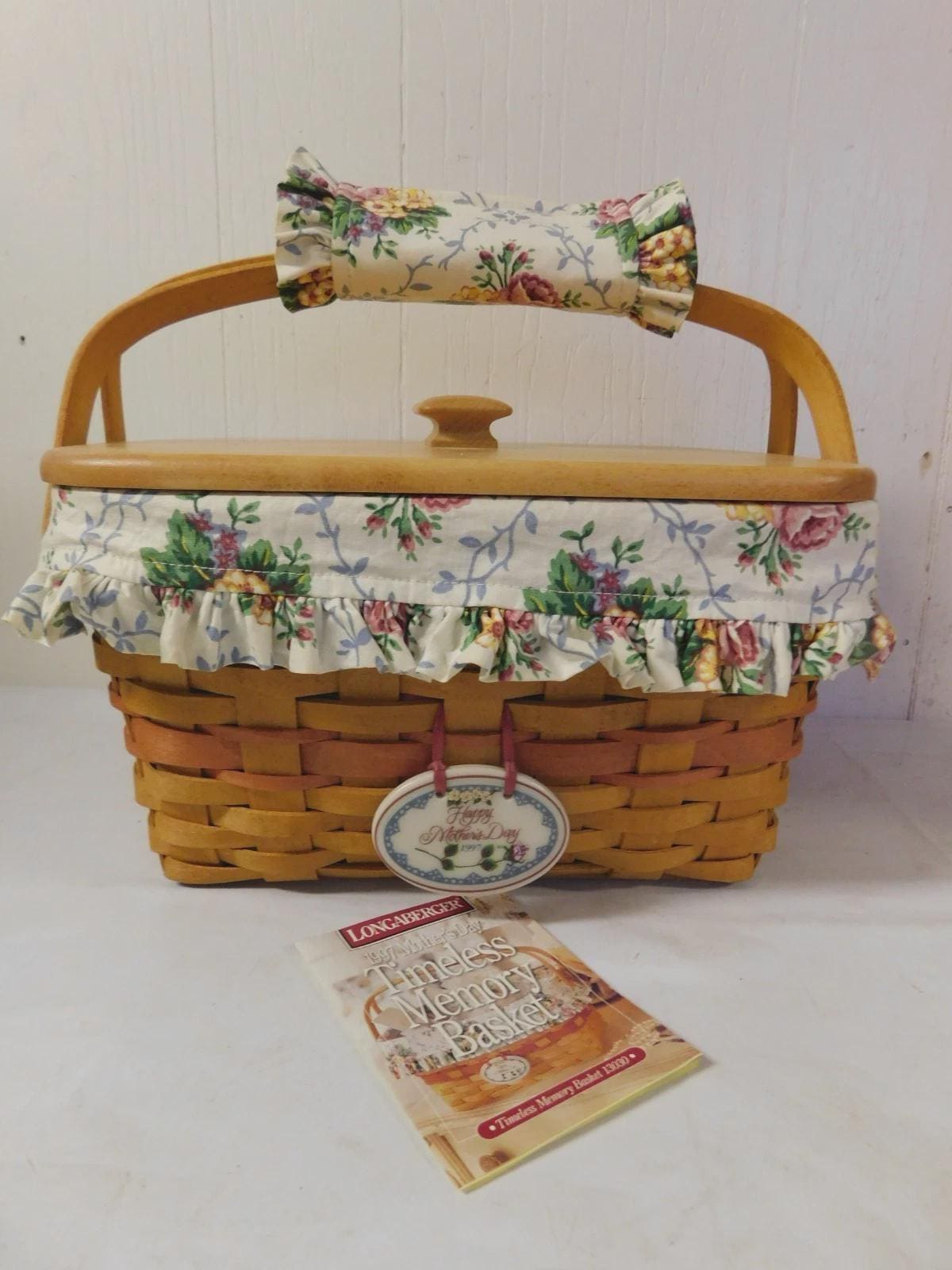 1997 Longaberger Mother's Day Timeless Memories Basket Protectors