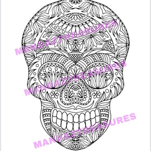 100 Sugar Skull Printable Coloring Pages. Enjoy Coloring These Sugar ...