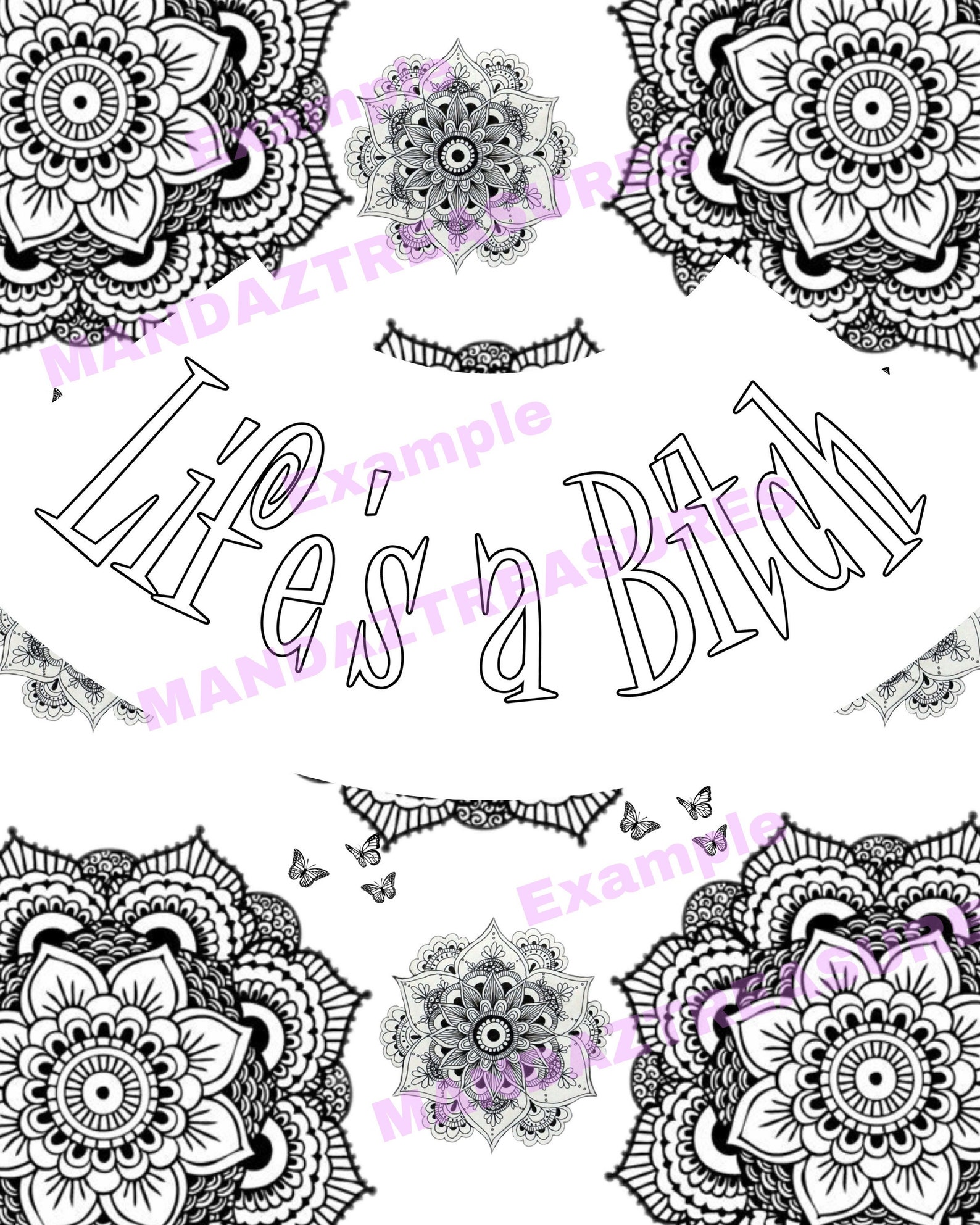 Swear Word/ Bad Words/ Adult Coloring Pages 18+ - Etsy