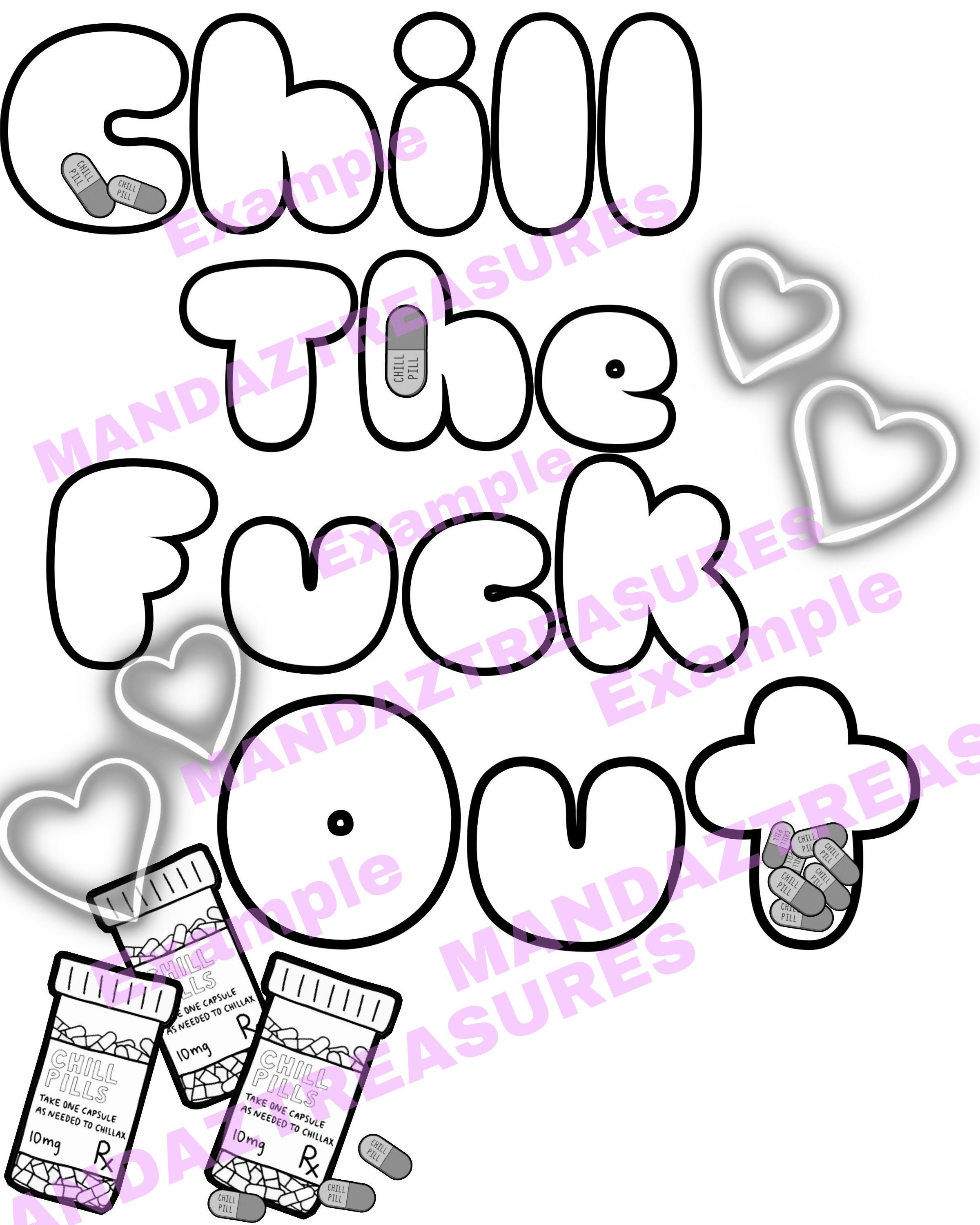 Swear Word/ Bad Words/ Adult Coloring Pages 18+ - Etsy
