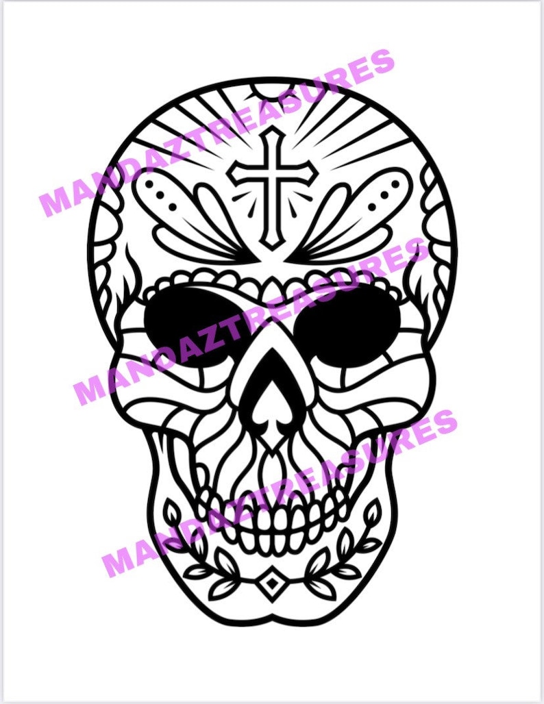 100 Sugar Skull Printable Coloring Pages. Enjoy Coloring These Sugar ...
