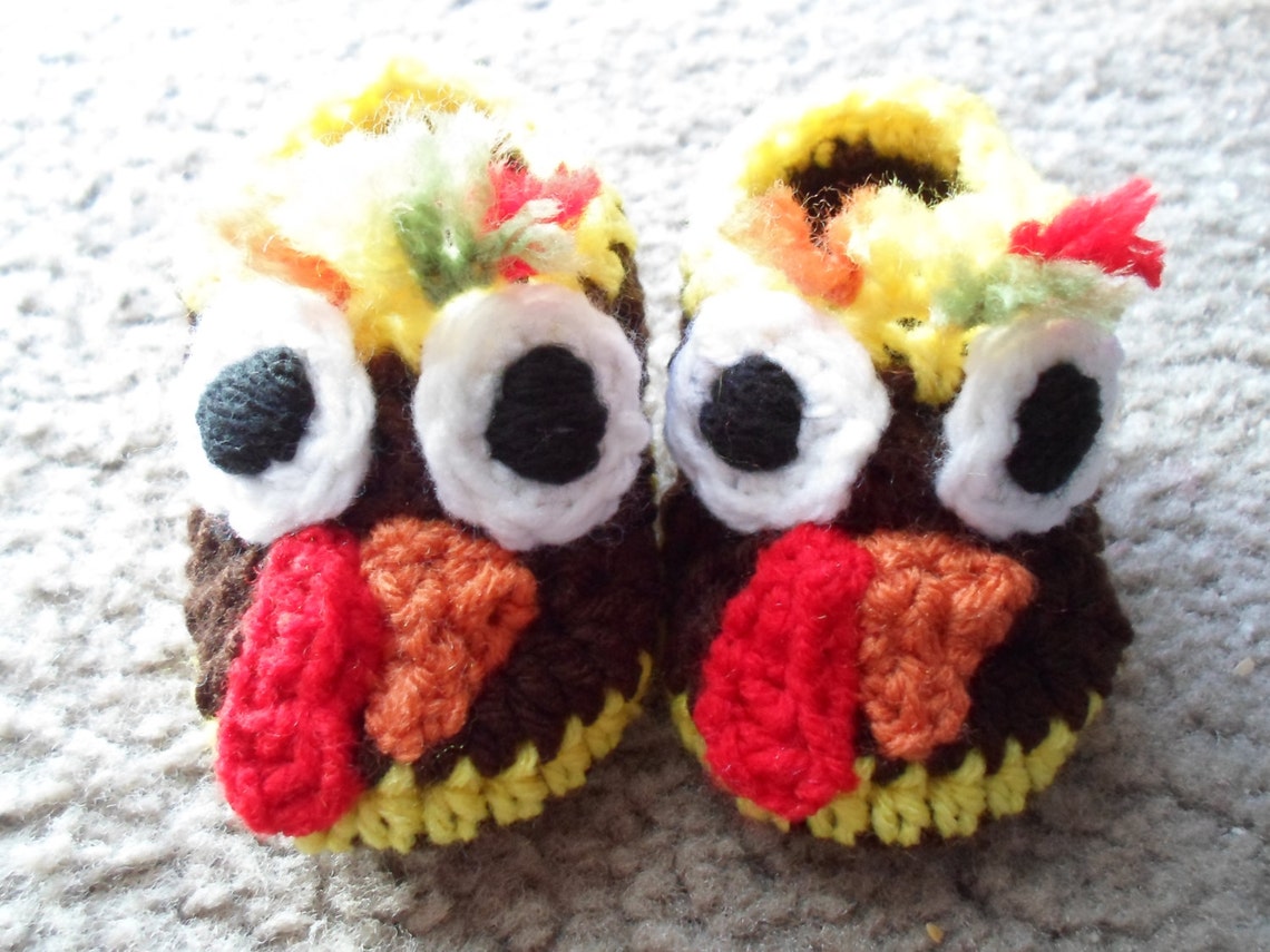Very adorable Thanksgiving Booties/Shoes Available in Sizes: | Etsy