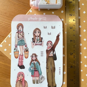 Stickervel planner meisje 02