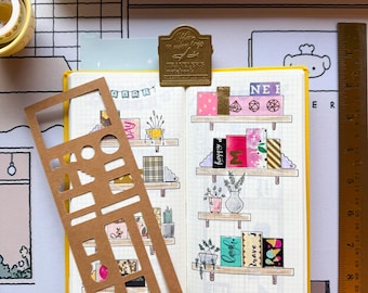 Hobonichi Weeks Bookshelf Stencil