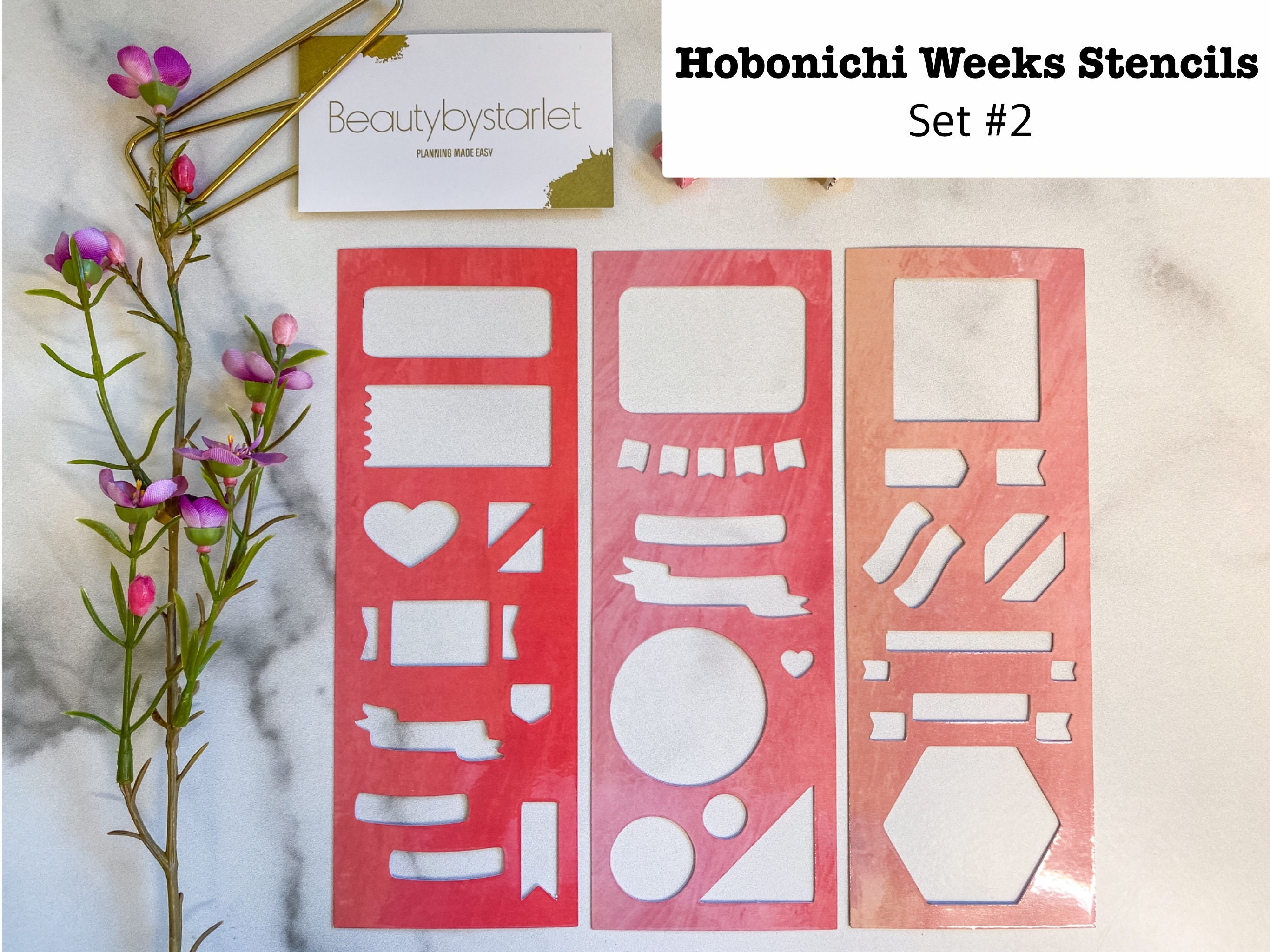 Hobonichi Weeks Stencil Bundle 2 