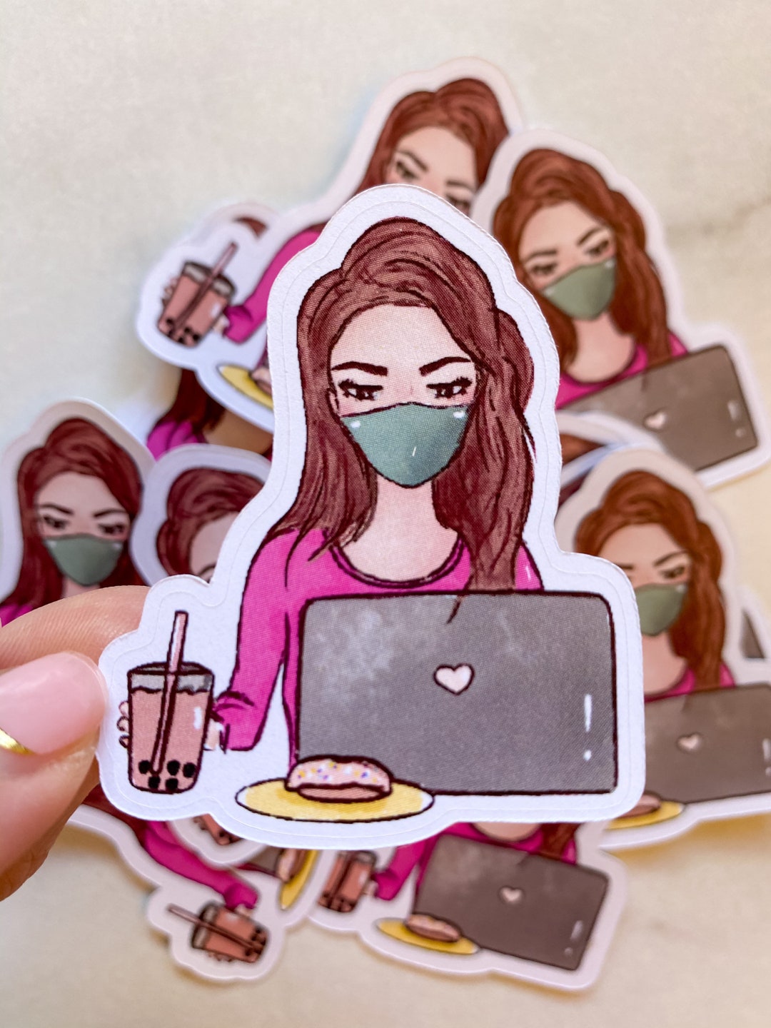 Pandemic Worklife Sticker - Etsy