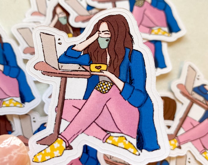 Working Person Sticker 2021 Working Girl Sticker - Etsy