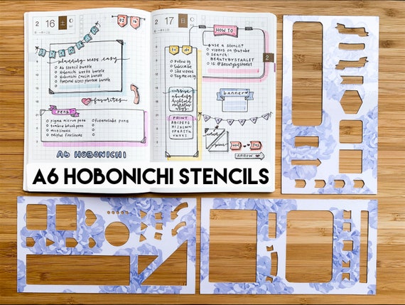 A6 Hobonichi Original Stencil BUNDLE set of 3 