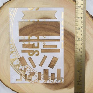 Minimalist Bookshelf Stencil:  A5 Stencil Size