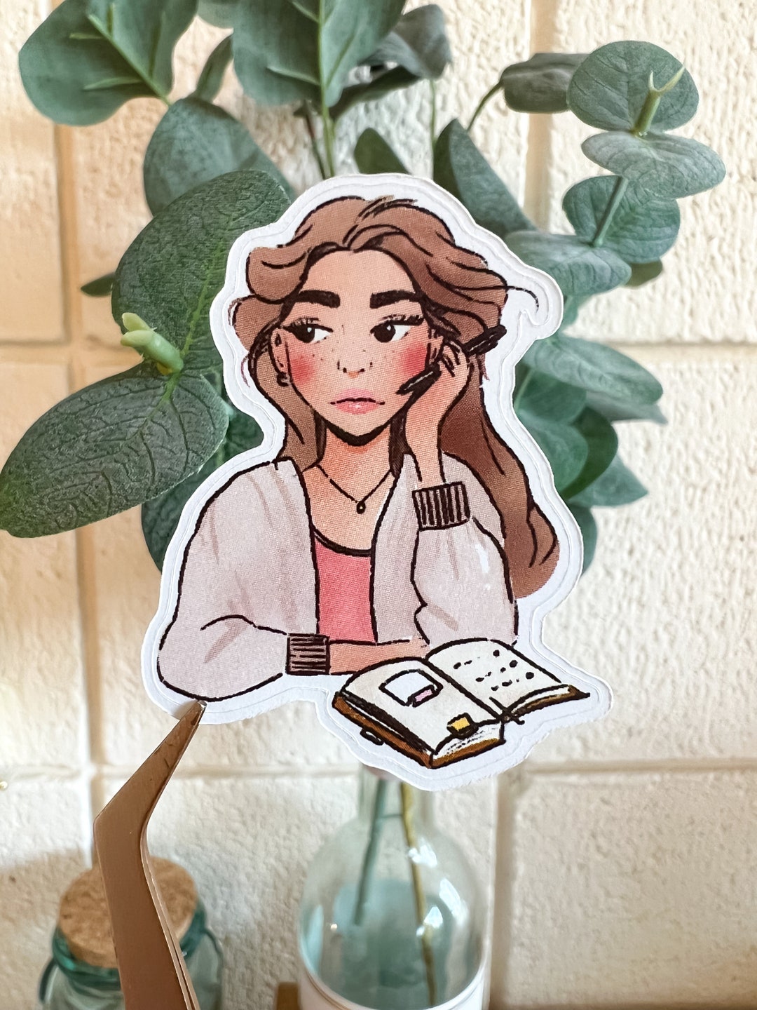 Busy Planning Girl Sticker - Etsy