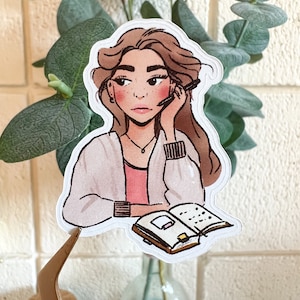 Busy Planning Girl Sticker
