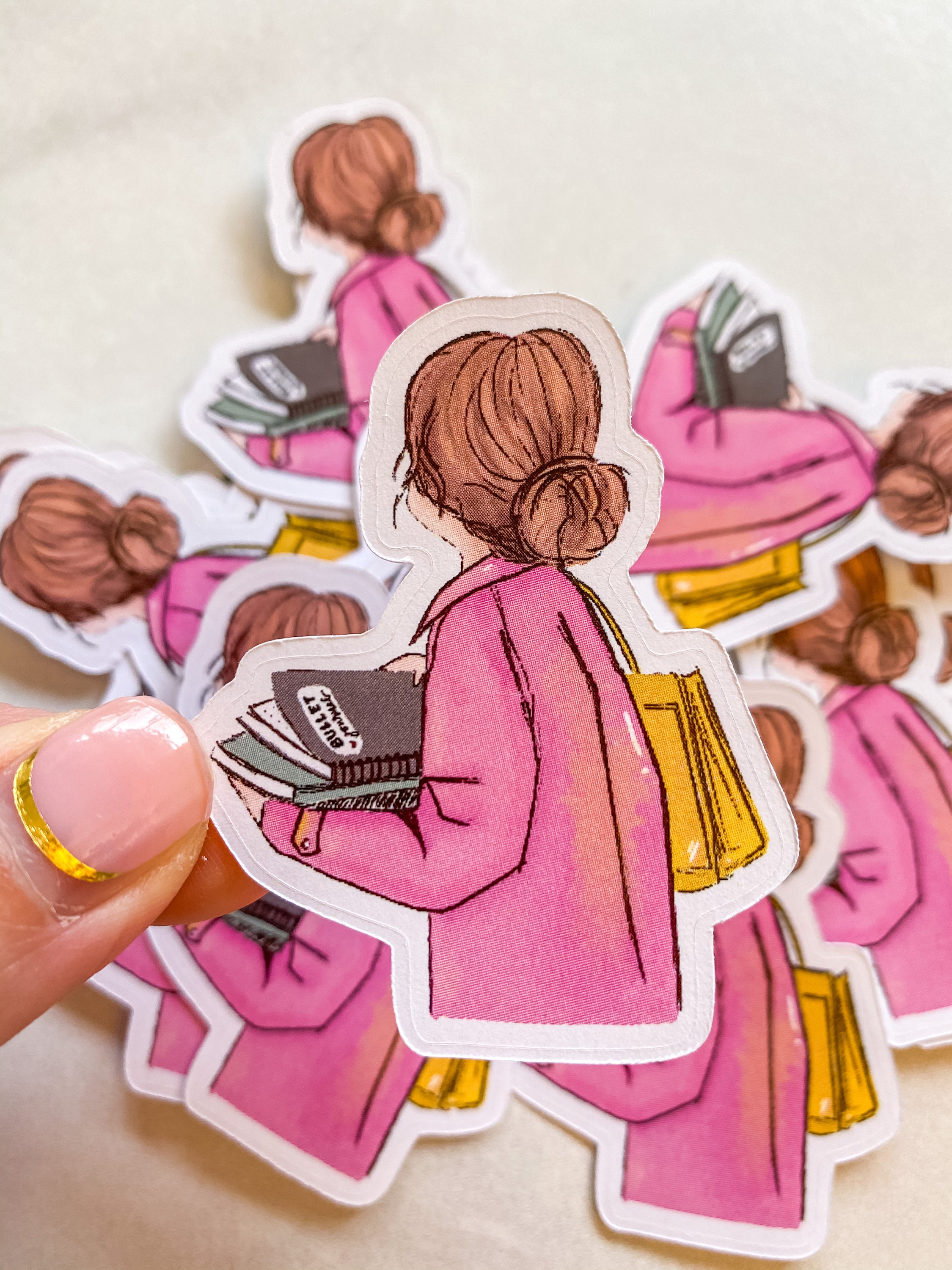 Bullet Journal Girl Sticker Etsy