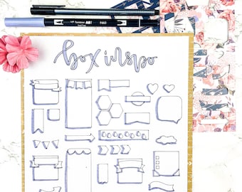 Hobonichi Bullet Journal Stencil BUNDLE