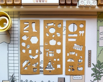 Saisonales Icon Schablonen Set