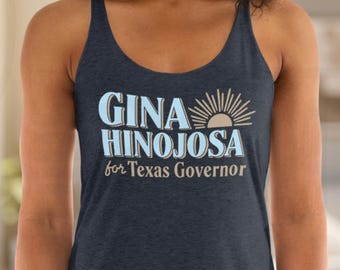 Gina Hinojosa voor gouverneur van Texas Premium dames racerback tanktop
