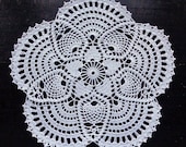 White crochet doily No.17, 20 cm 7.9 inch in diameter