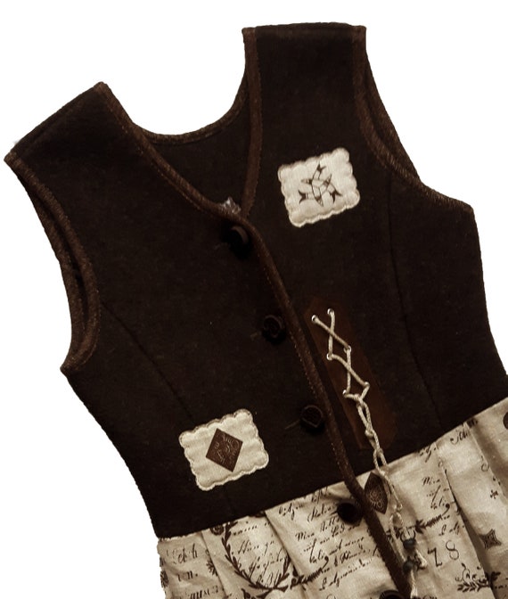 Vintage Handmade Dress Medieval Folk Costume M Med
