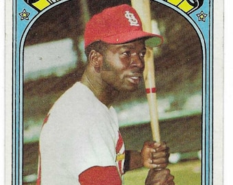 1972 Topps Baseball Card #200 Lou Brock – St. Louis Cardinals Player