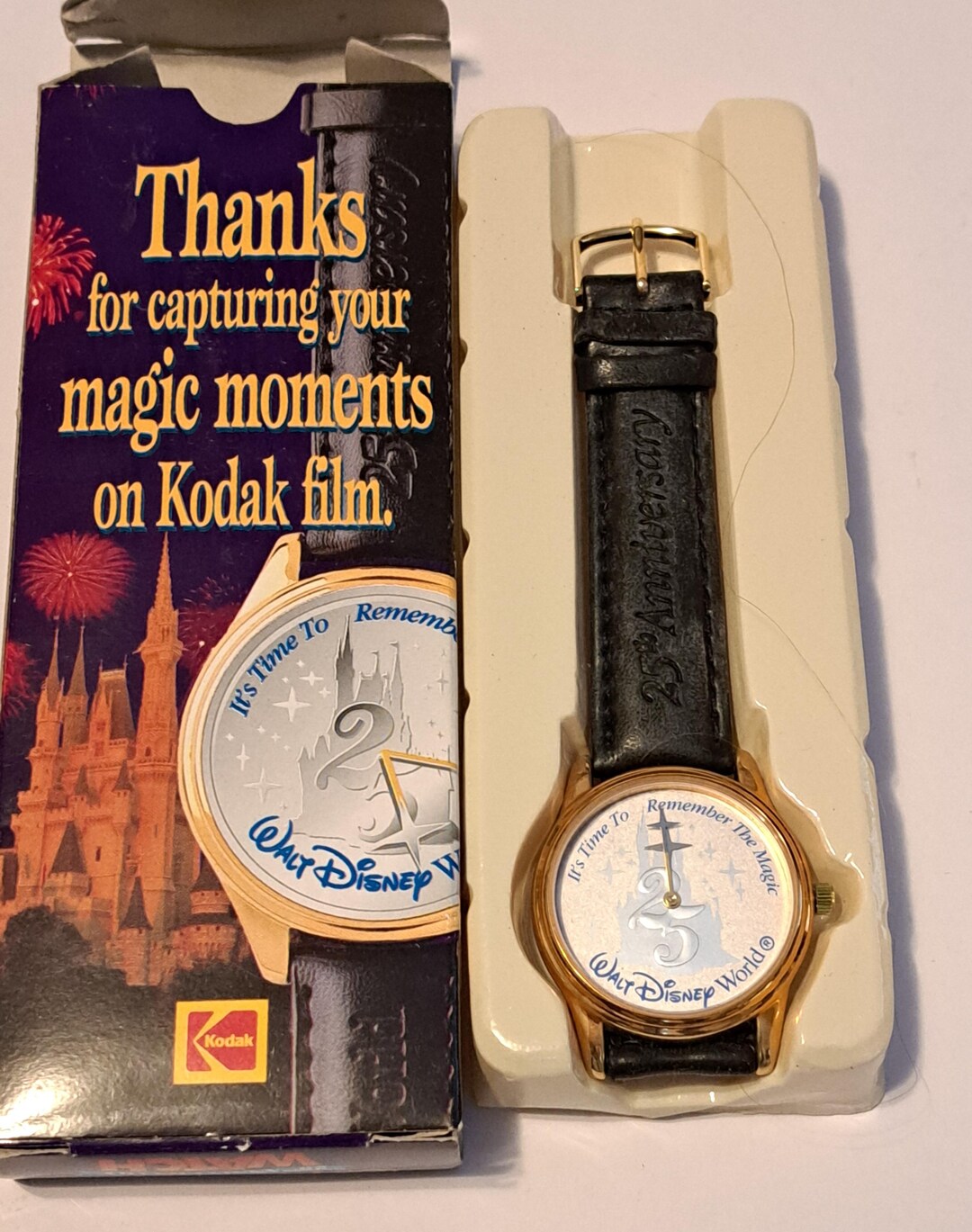 Walt Disney World 25th Anniversary Wrist Watch Eastman Kodak Company  Beautiful Never Used