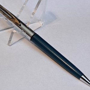 Watermans Vintage Ballpoint Pen Chrome And Turquoise Gold Clip