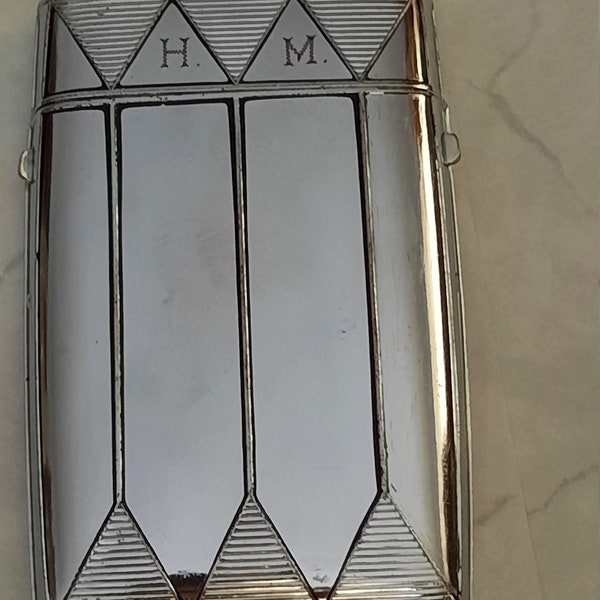 Vintage Evans Deco Trig-a-lite cigarette case lighter