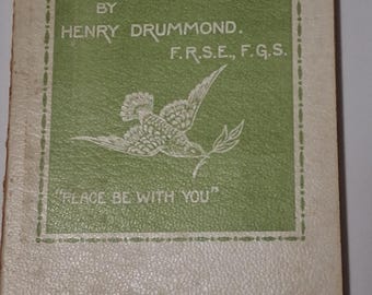 Pax Vobiscum By Henry Drummond 1890 Authors Edition Leather bound - A rare find!