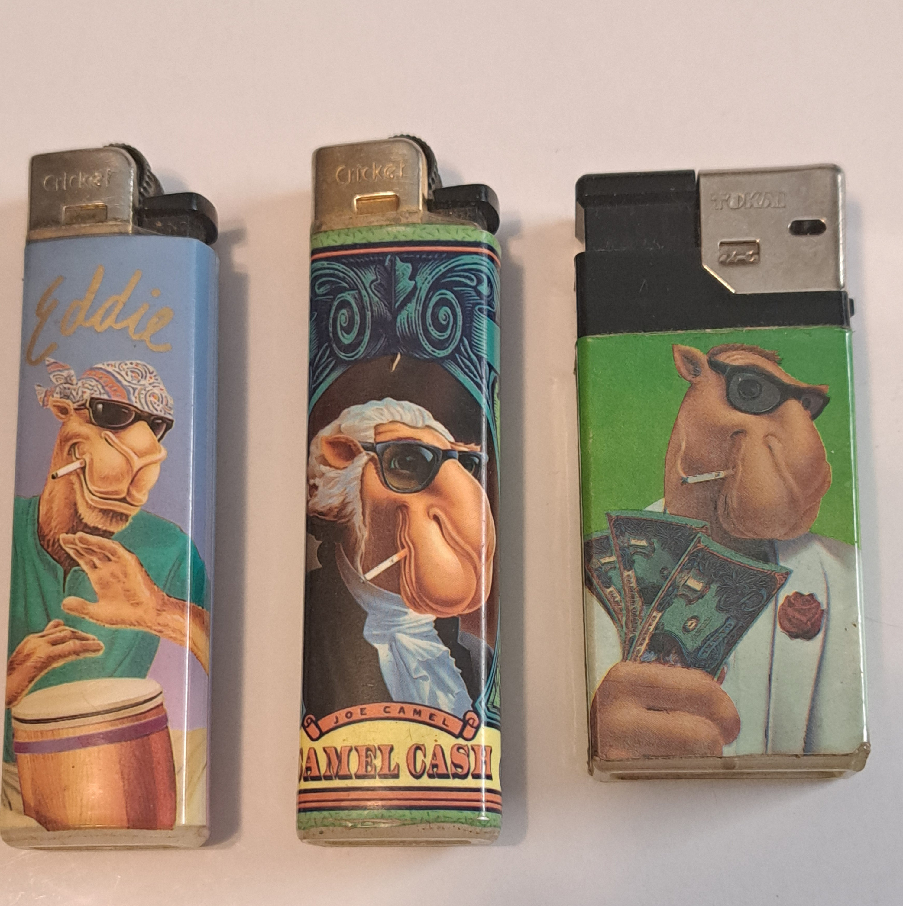 cricket cigarette lighter 3 Camel Cigarette Lighters - Cricket Eddie - Cash & Lotto