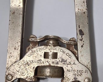 Vintage Comstock Bolton Bottle Capper pat'd 1920