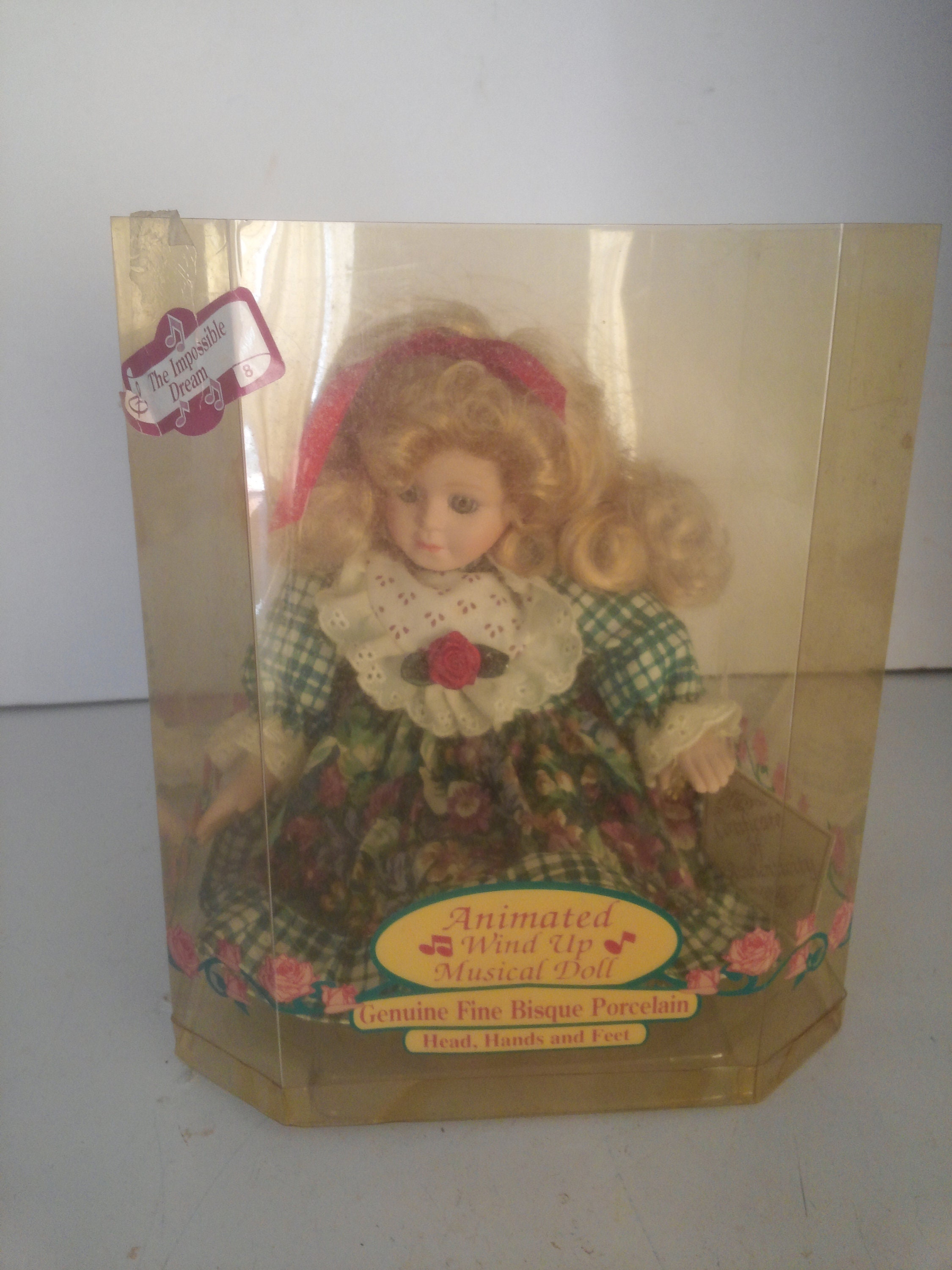 animated wind up musical doll genuine fine bisque porcelain