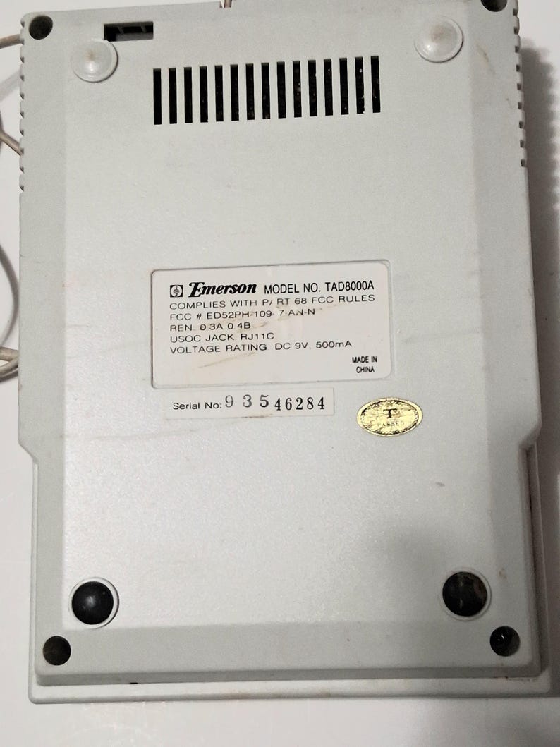 Emerson TAD 8100A telephone Answering Machine with microcassette tape image 7