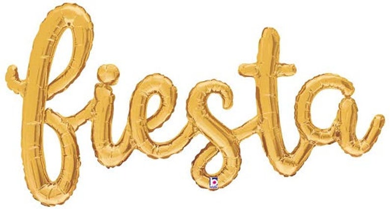 HOORAY 34 Gold Script Foil Balloon Same Day Shipping Monday-Saturday