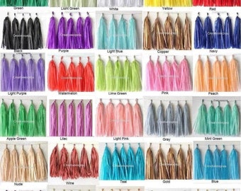 DIY Tissue Tassel Garland Kit: Party & Wedding Decor, 5 Tassels