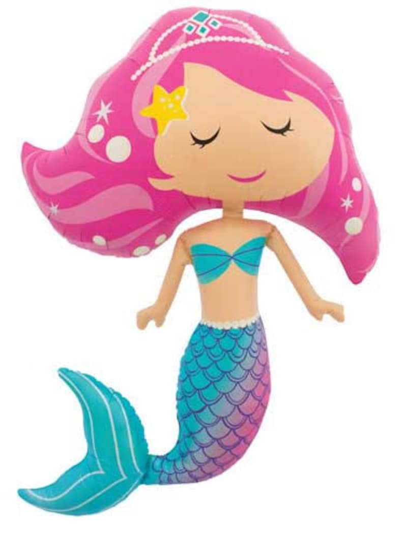 Photo prop Same Day Shipping Licensed Product Giant 38 Merry Mermaid Holographic Foil Balloon Mermaid Birthday Party