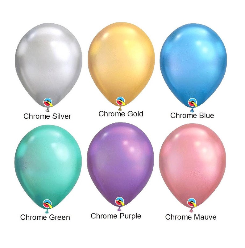 Chrome Balloons Set of 10 Premium 11 Latex Balloons - Etsy