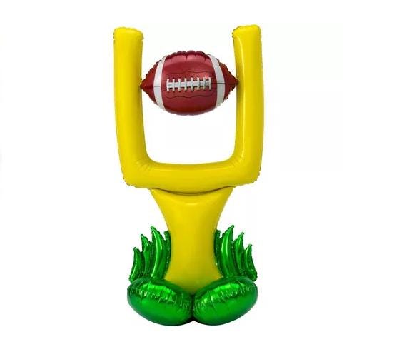 Football Goal Post Balloon, 51" Super Bowl Balloons, Super Bowl Party, Football Party, "Air Fill Only"