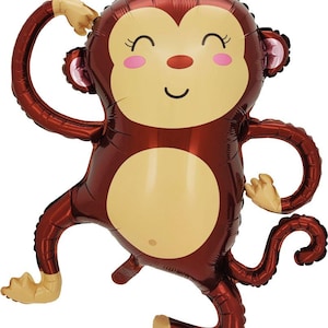 Monkey Balloon 33 inch Foil Balloon Zoo-Safari-Circus-Birthday Party &quot;Same Day Shipping&quot;