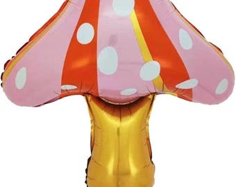 18" Mushroom Balloon, Fairy Garden Party Decor